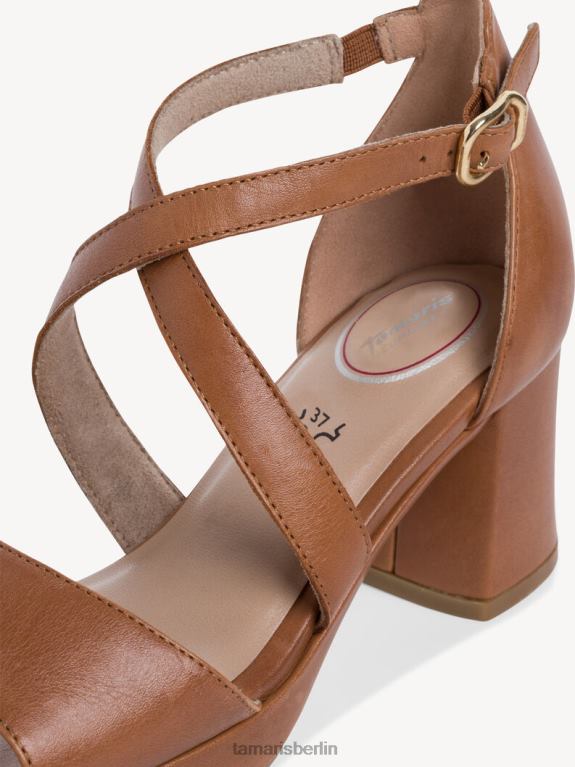 de Tamaris Frauen Sandale aus Leder – Braun/Cognac 0LHV41796 Schuhe