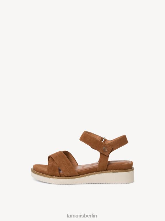 de Tamaris Frauen Sandale aus Leder – Braun/Cognac 0LHV41870 Schuhe