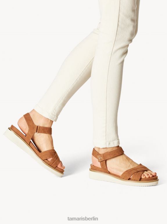 de Tamaris Frauen Sandale aus Leder – Braun/Cognac 0LHV41870 Schuhe