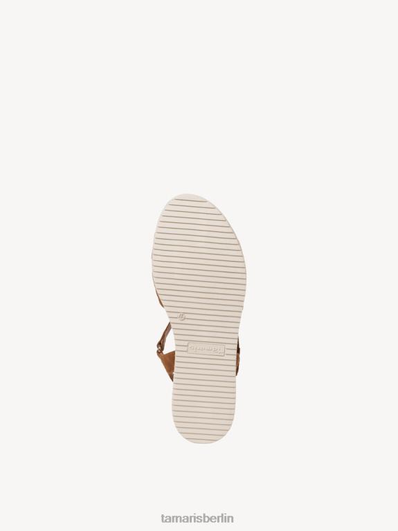 de Tamaris Frauen Sandale aus Leder – Braun/Cognac 0LHV41870 Schuhe
