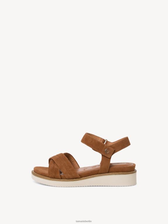 de Tamaris Frauen Sandale aus Leder – Braun/Cognac 0LHV41870 Schuhe