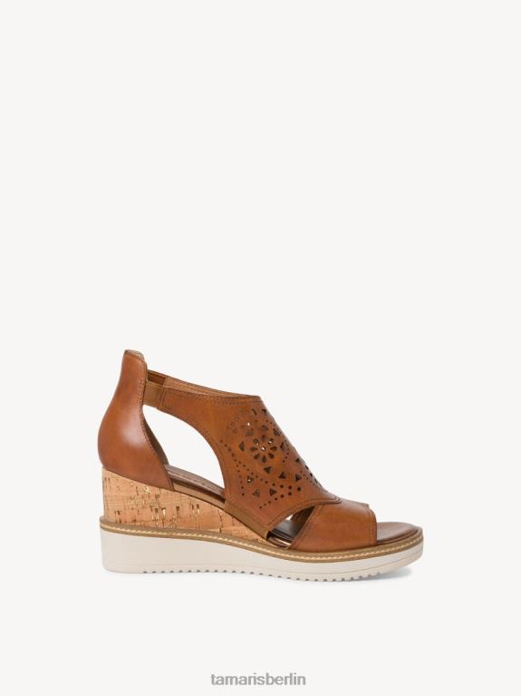 de Tamaris Frauen Sandale aus Leder – Braun/Cognac 0LHV4602 Schuhe