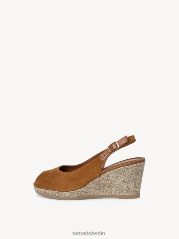 de Tamaris Frauen Sandale aus Leder – Braun/Cognac 0LHV4824 Schuhe