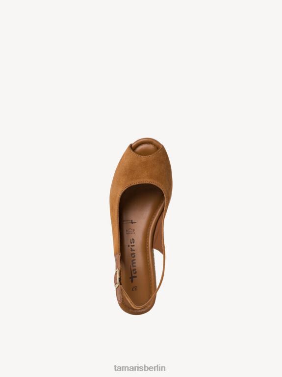 de Tamaris Frauen Sandale aus Leder – Braun/Cognac 0LHV4824 Schuhe