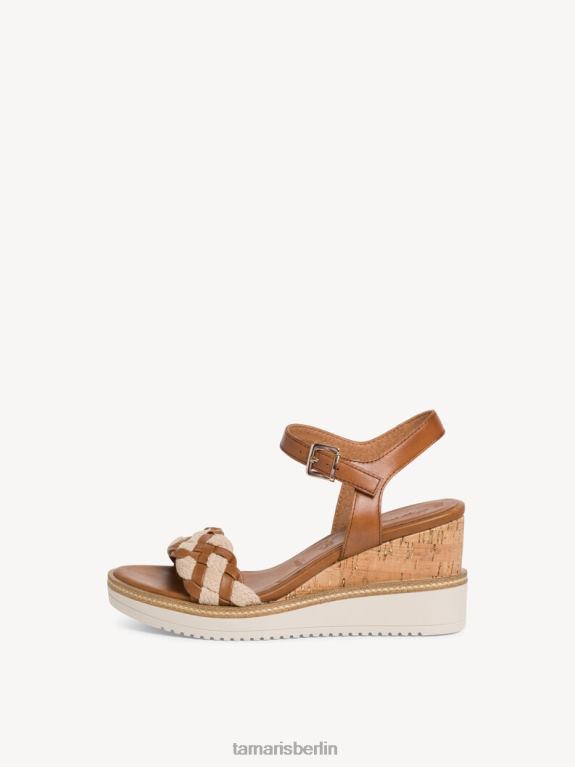 de Tamaris Frauen Sandale aus Leder – Braun/Cognac 0LHV4881 Schuhe