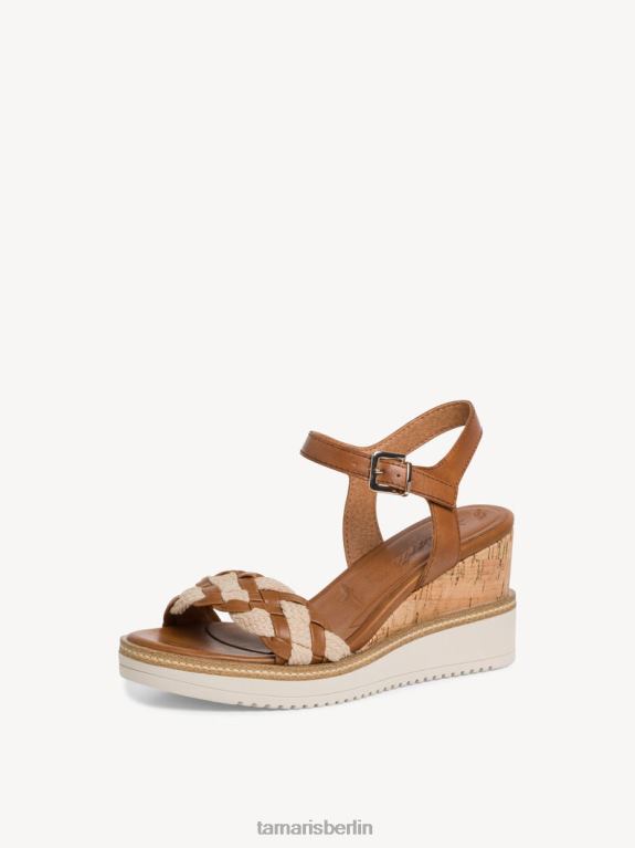 de Tamaris Frauen Sandale aus Leder – Braun/Cognac 0LHV4881 Schuhe