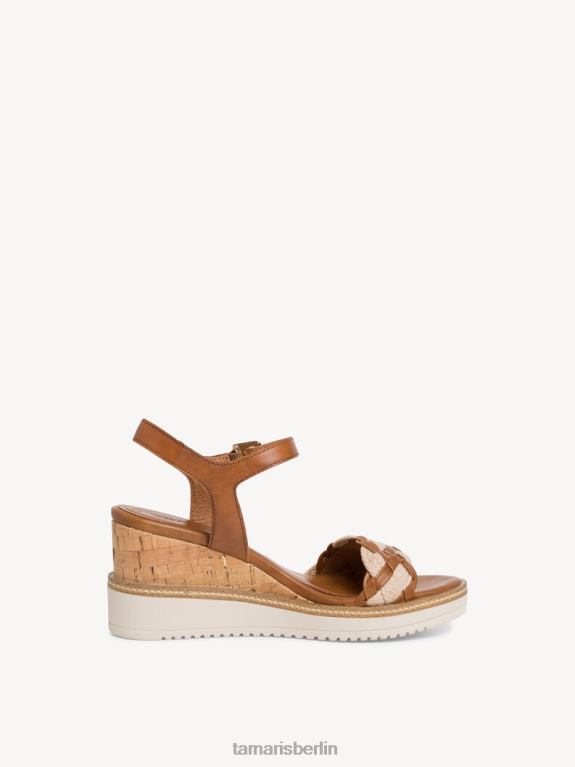 de Tamaris Frauen Sandale aus Leder – Braun/Cognac 0LHV4881 Schuhe
