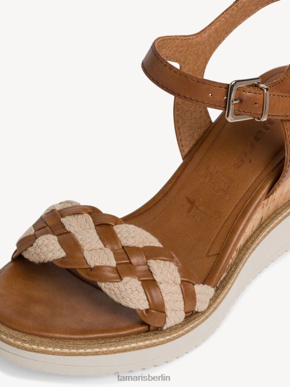 de Tamaris Frauen Sandale aus Leder – Braun/Cognac 0LHV4881 Schuhe