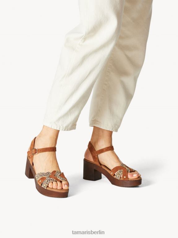 de Tamaris Frauen Sandale aus Leder – Braun/Cuoio 0LHV4256 Schuhe