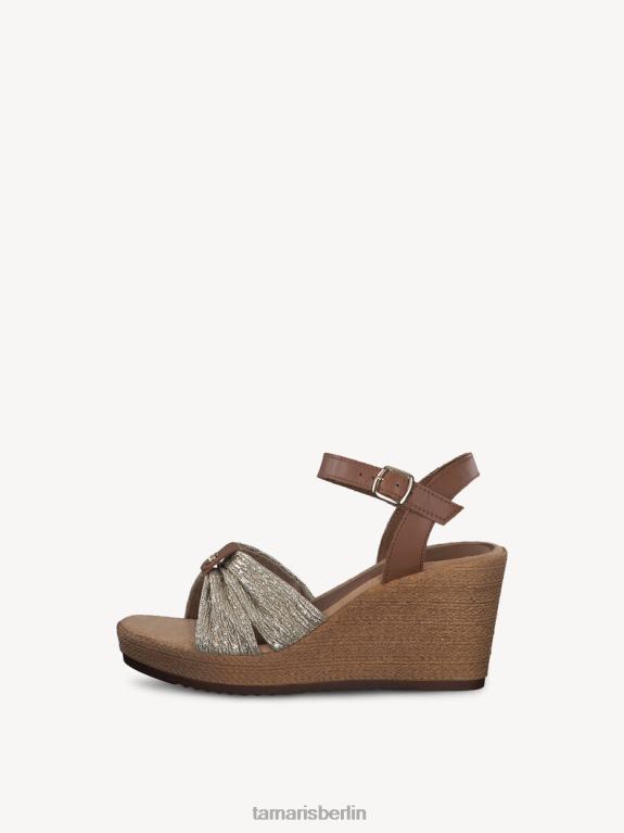 de Tamaris Frauen Sandale aus Leder – Braun/Cuoio 0LHV4299 Schuhe