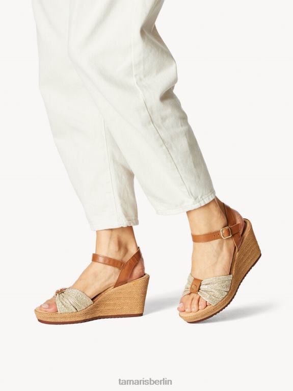 de Tamaris Frauen Sandale aus Leder – Braun/Cuoio 0LHV4299 Schuhe