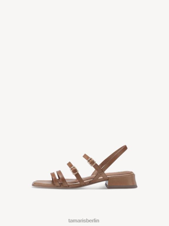 de Tamaris Frauen Sandale aus Leder – Braun/Kamel 0LHV4472 Schuhe