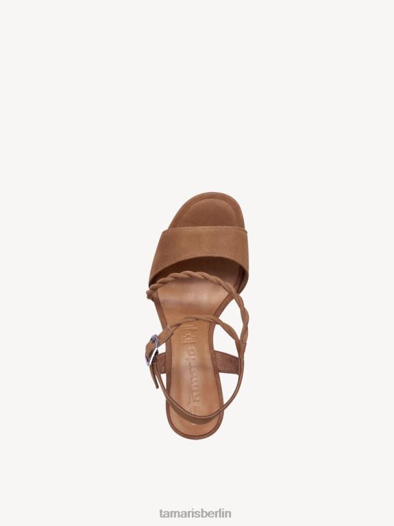 de Tamaris Frauen Sandale aus Leder – Braun/Kamel 0LHV4567 Schuhe