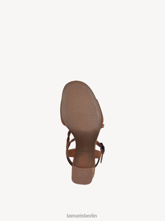 de Tamaris Frauen Sandale aus Leder – Braun/Kamel 0LHV4567 Schuhe