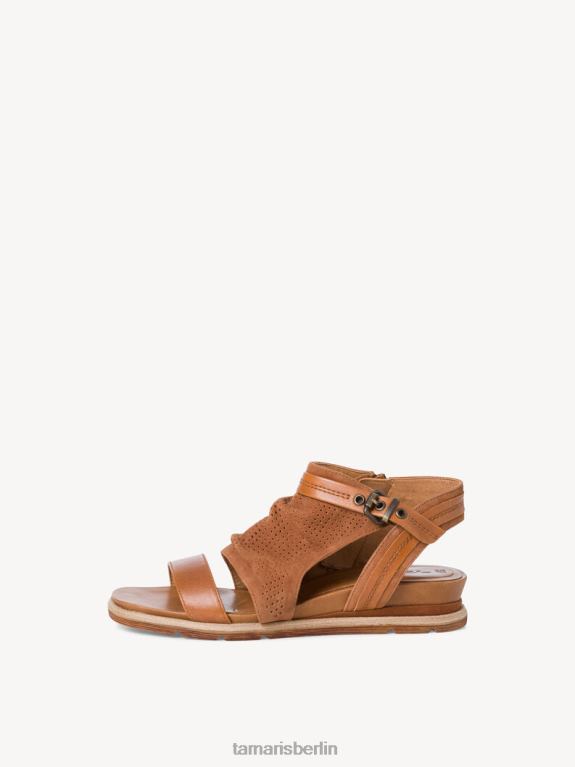 de Tamaris Frauen Sandale aus Leder – Braun/Mandel 0LHV41921 Schuhe