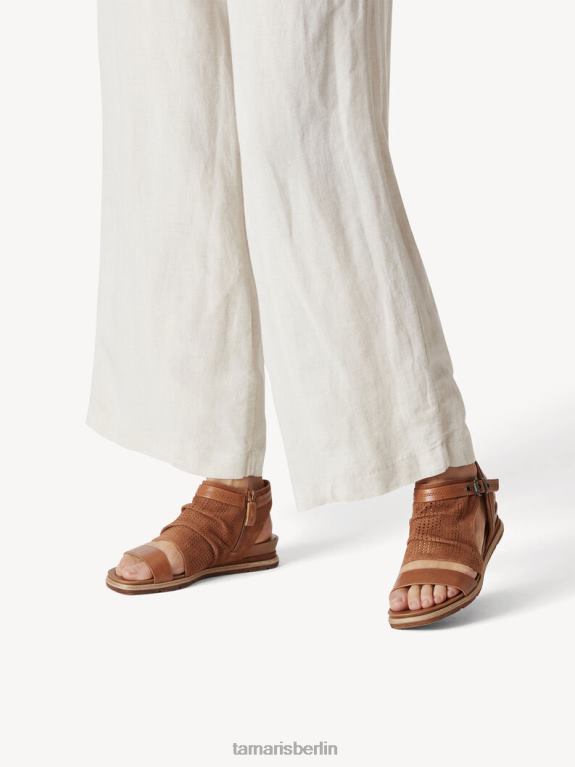 de Tamaris Frauen Sandale aus Leder – Braun/Mandel 0LHV41921 Schuhe