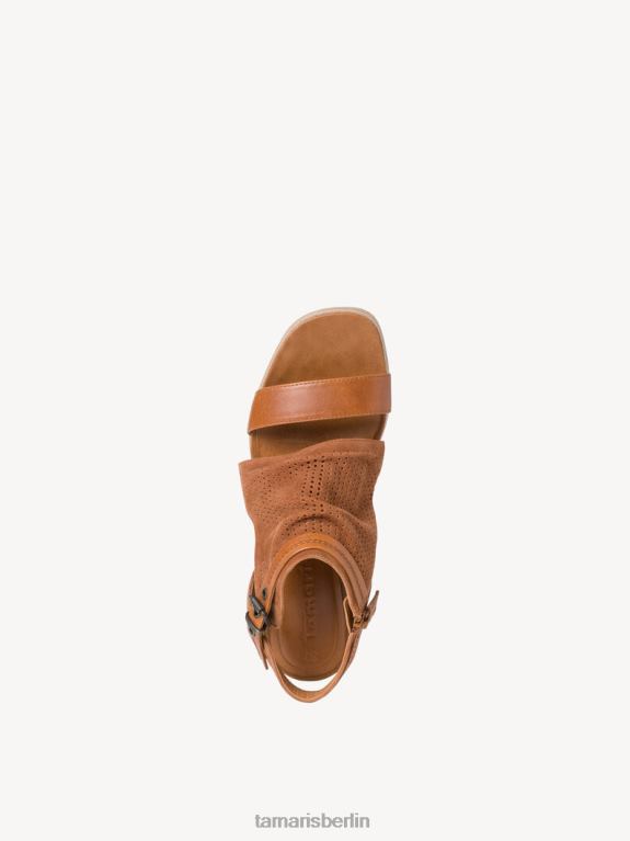 de Tamaris Frauen Sandale aus Leder – Braun/Mandel 0LHV41921 Schuhe