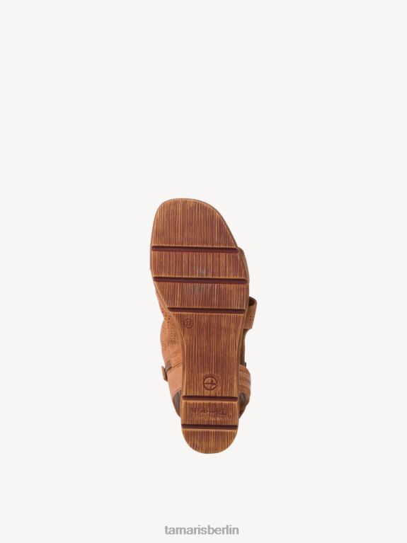 de Tamaris Frauen Sandale aus Leder – Braun/Mandel 0LHV41921 Schuhe