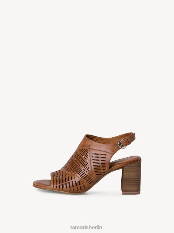 de Tamaris Frauen Sandale aus Leder – Braun/Muscat 0LHV41983 Schuhe