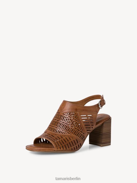 de Tamaris Frauen Sandale aus Leder – Braun/Muscat 0LHV41983 Schuhe
