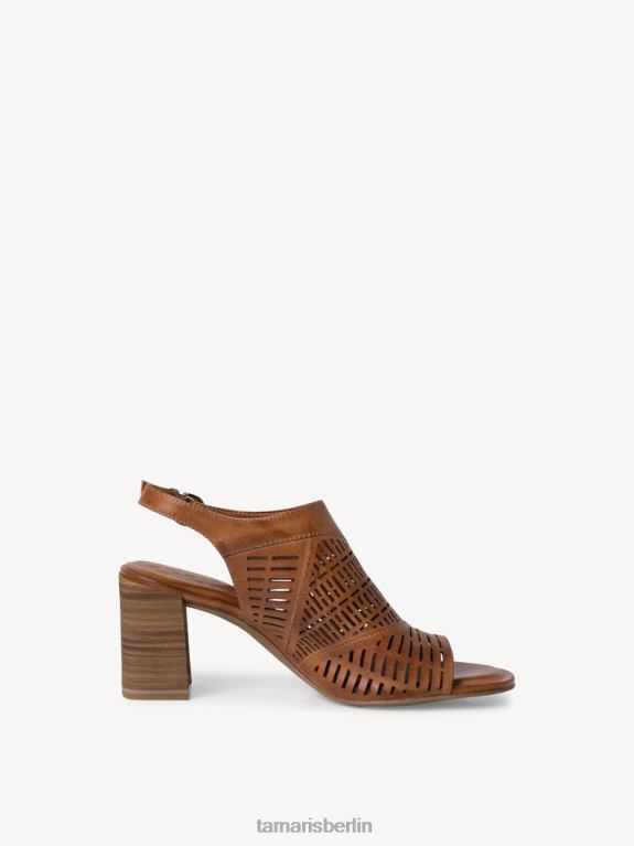 de Tamaris Frauen Sandale aus Leder – Braun/Muscat 0LHV41983 Schuhe