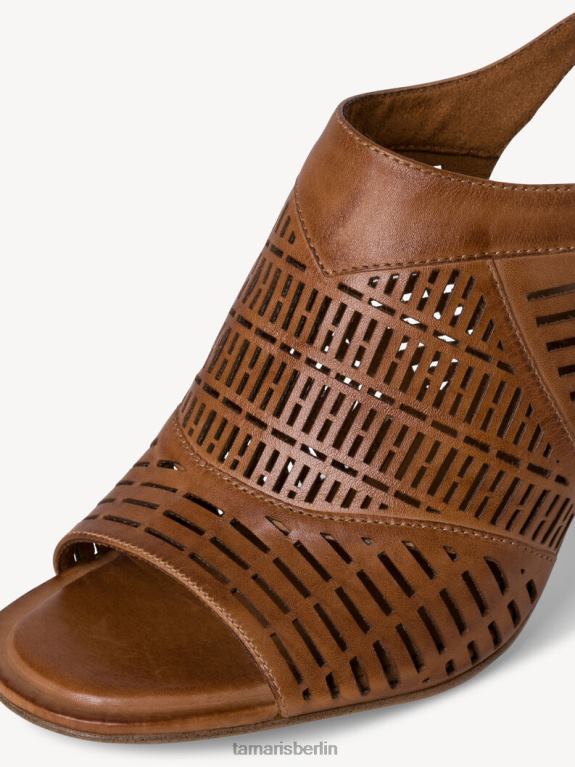 de Tamaris Frauen Sandale aus Leder – Braun/Muscat 0LHV41983 Schuhe