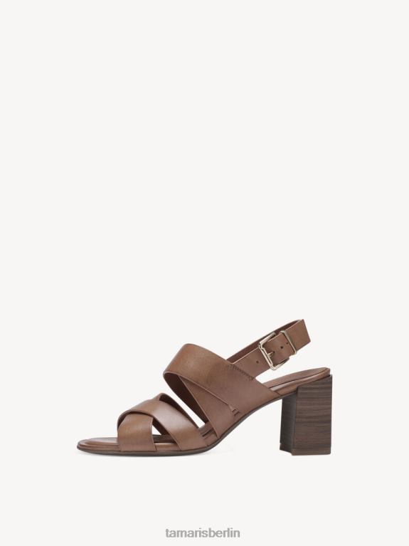 de Tamaris Frauen Sandale aus Leder - Braun/Nuss uni 0LHV41452 Schuhe