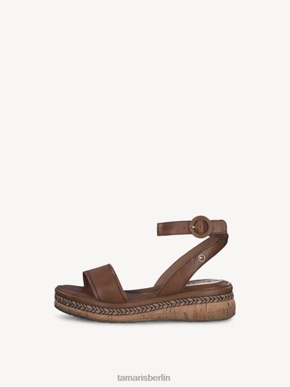 de Tamaris Frauen Sandale aus Leder – Braun/Nussleder 0LHV41286 Schuhe