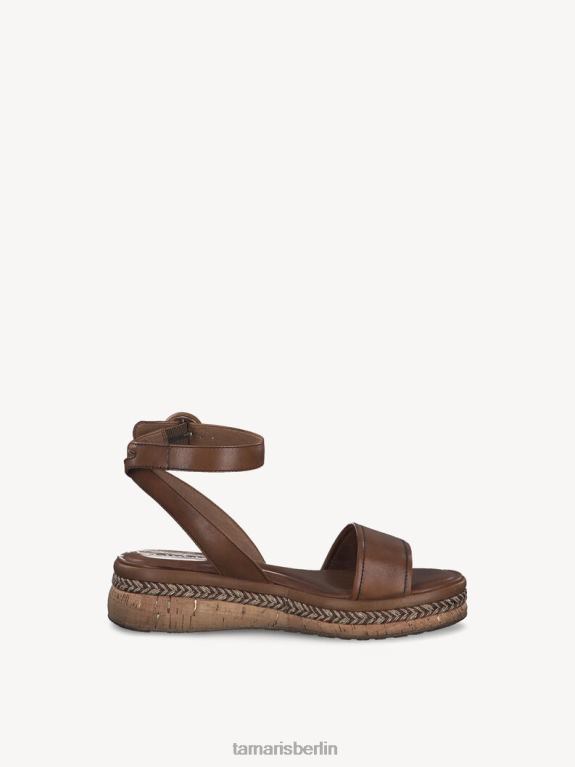 de Tamaris Frauen Sandale aus Leder – Braun/Nussleder 0LHV41286 Schuhe