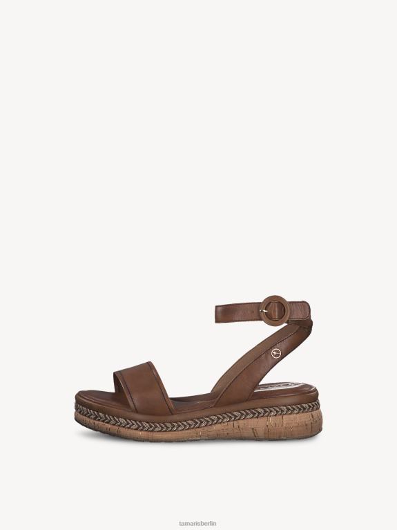 de Tamaris Frauen Sandale aus Leder – Braun/Nussleder 0LHV41286 Schuhe