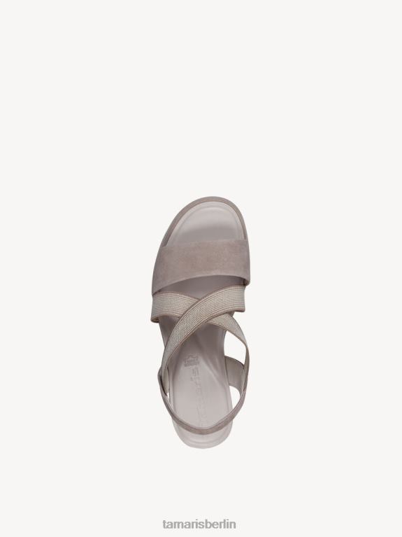 de Tamaris Frauen Sandale aus Leder – Braun/Schlamm 0LHV41084 Schuhe
