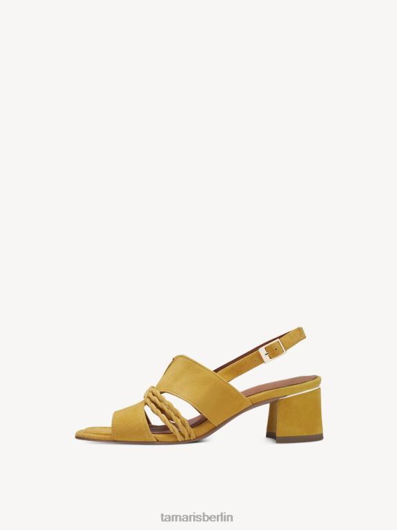 de Tamaris Frauen Sandale aus Leder – Gelb/Sonnenwildleder 0LHV41633 Schuhe