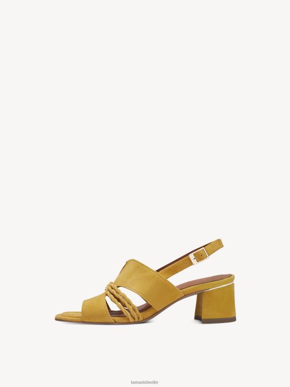 de Tamaris Frauen Sandale aus Leder – Gelb/Sonnenwildleder 0LHV41633 Schuhe
