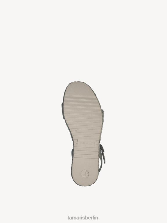 de Tamaris Frauen Sandale aus Leder – Grün/Salbei 0LHV41282 Schuhe