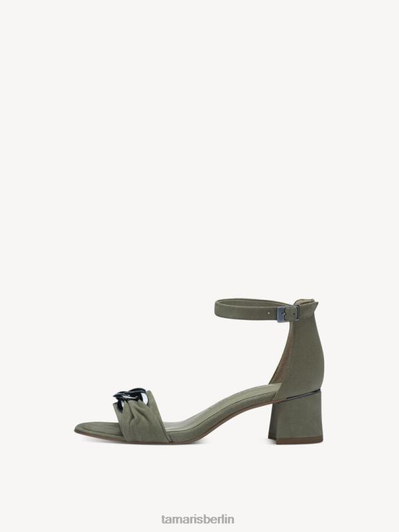 de Tamaris Frauen Sandale aus Leder – Grün/Salbei 0LHV4134 Schuhe