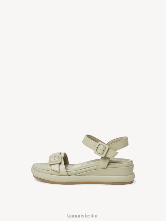 de Tamaris Frauen Sandale aus Leder – Grün/Salbei 0LHV4174 Schuhe