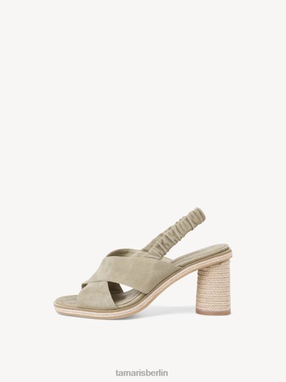 de Tamaris Frauen Sandale aus Leder – Grün/Salbei 0LHV42340 Schuhe