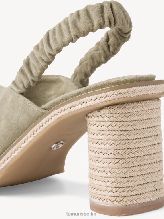 de Tamaris Frauen Sandale aus Leder – Grün/Salbei 0LHV42340 Schuhe