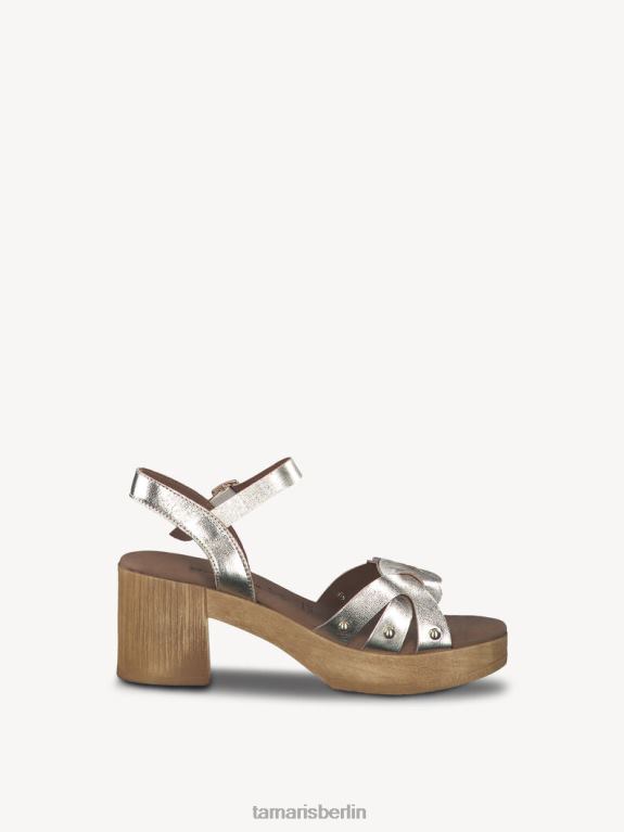 de Tamaris Frauen Sandale aus Leder – Metallic/Hellgold 0LHV41628 Schuhe