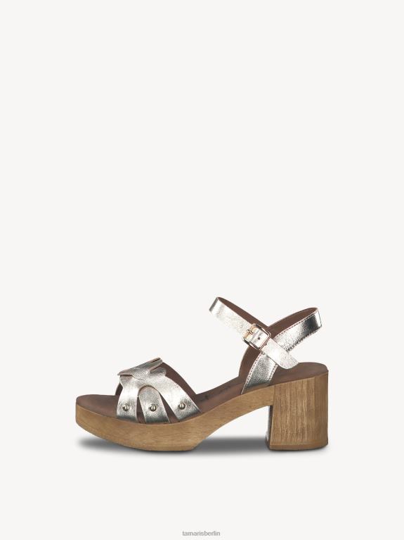 de Tamaris Frauen Sandale aus Leder – Metallic/Hellgold 0LHV41628 Schuhe