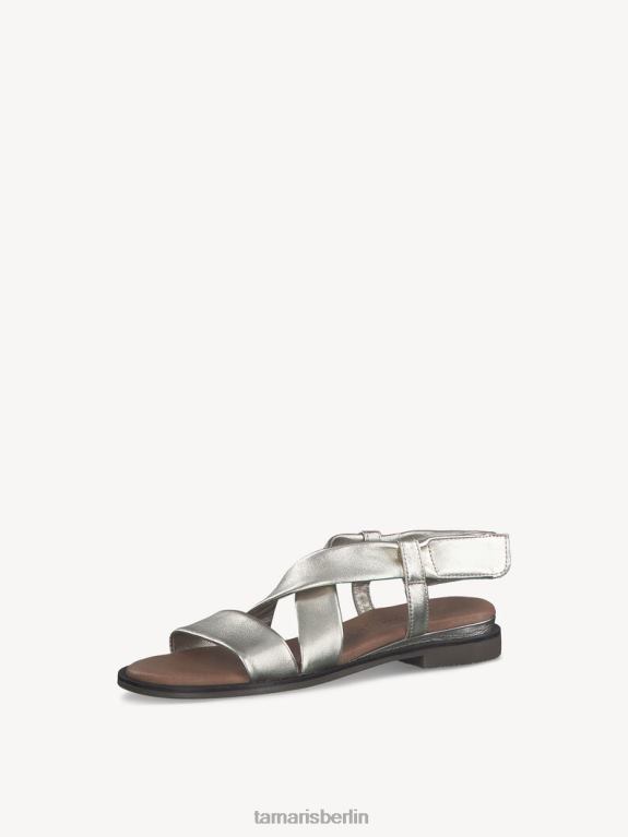 de Tamaris Frauen Sandale aus Leder – Metallic/Hellgold 0LHV4767 Schuhe