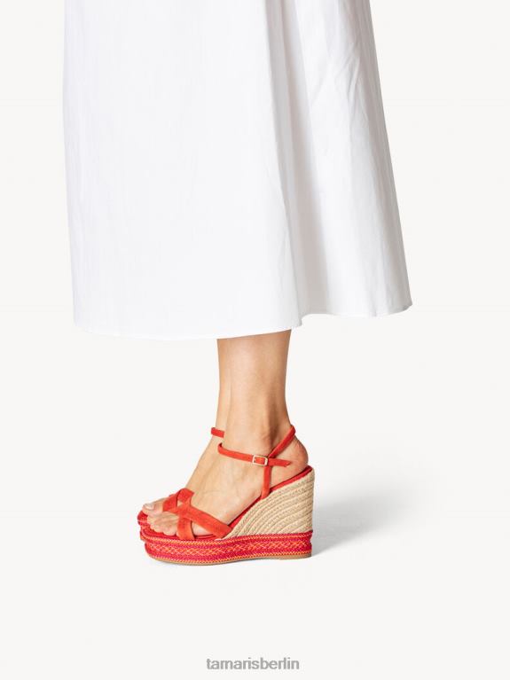 de Tamaris Frauen Sandale aus Leder – Orange/Feuer 0LHV4769 Schuhe