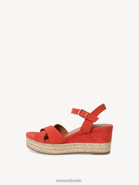 de Tamaris Frauen Sandale aus Leder – Orange/Orange Wildleder 0LHV4100 Schuhe