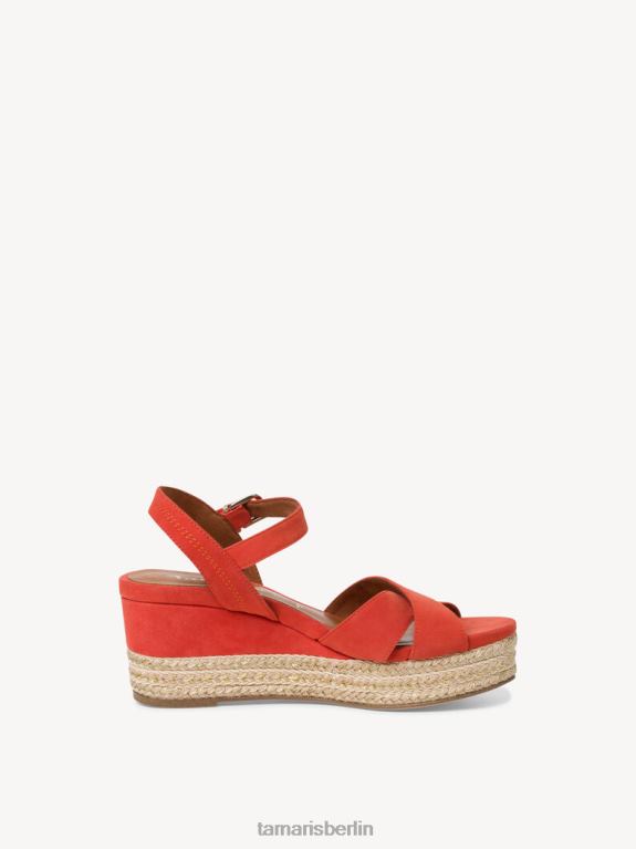 de Tamaris Frauen Sandale aus Leder – Orange/Orange Wildleder 0LHV4100 Schuhe