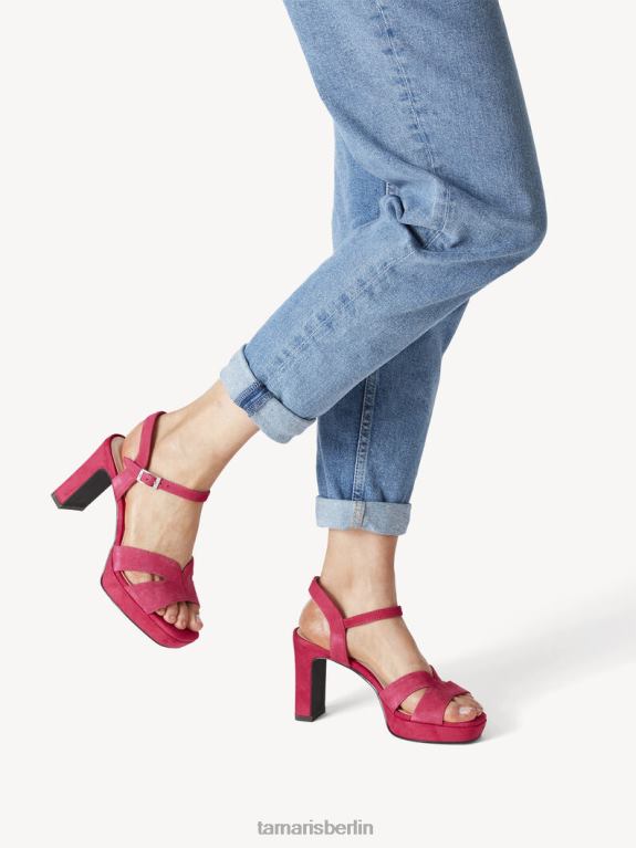 de Tamaris Frauen Sandale aus Leder – Rosa/Fuchsia 0LHV4741 Schuhe