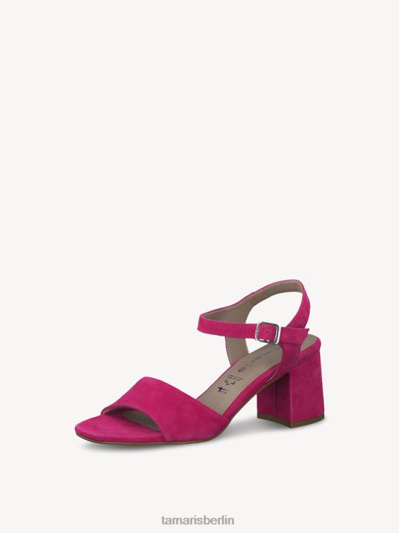 de Tamaris Frauen Sandale aus Leder – Rosa/Fuchsia-Wildleder 0LHV41348 Schuhe