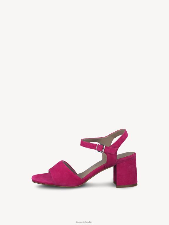 de Tamaris Frauen Sandale aus Leder – Rosa/Fuchsia-Wildleder 0LHV41348 Schuhe