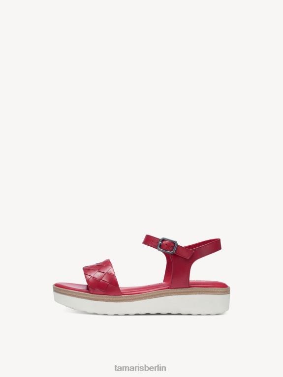 de Tamaris Frauen Sandale aus Leder – Rot/Chili 0LHV41520 Schuhe