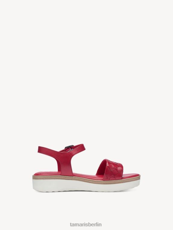 de Tamaris Frauen Sandale aus Leder – Rot/Chili 0LHV41520 Schuhe