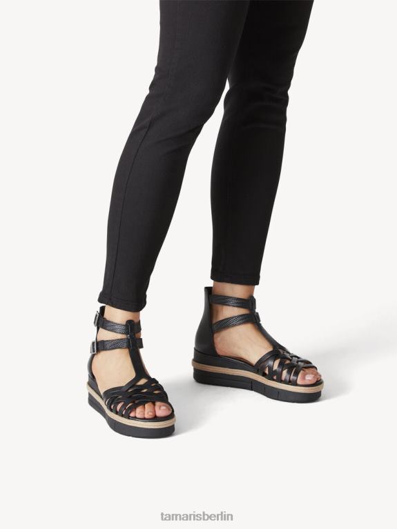 de Tamaris Frauen Sandale aus Leder – Schwarz 0LHV41223 Schuhe